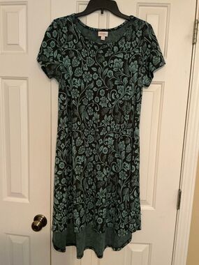 Lularoe Gorgeous Floral Jacquard Hi-low Carly Swing Dress